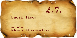Laczi Timur névjegykártya